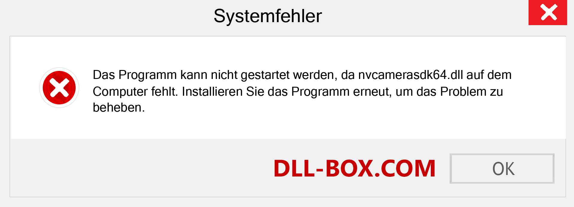 nvcamerasdk64.dll-Datei fehlt?. Download für Windows 7, 8, 10 - Fix nvcamerasdk64 dll Missing Error unter Windows, Fotos, Bildern